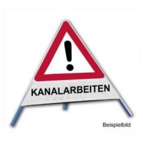 NESTLE Faltsignal 700 mm "Kanalarbeiten"