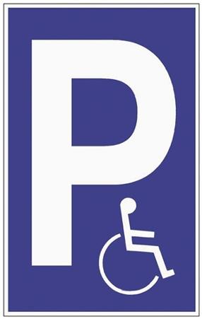 Schild "Parken Rollstuhlfahrer" 110x500mm