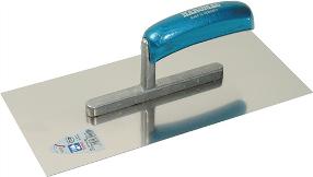 Glättekelle 140 mm x 280 mm gebogener Griff rostfrei