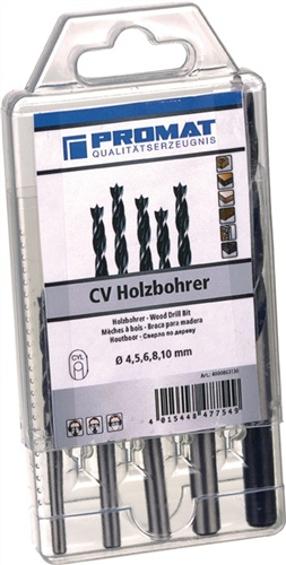 Maschinenholzbohrersatz 5 teilig