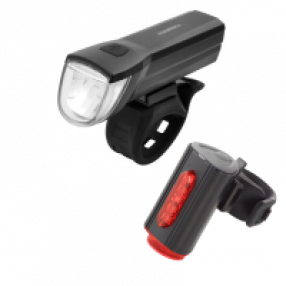 FISCHER Akku-Leuchtenset Frontleuchte & 360° Twin Rücklicht