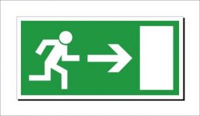 Schild Rettungsweg, Pfeil n. rechts