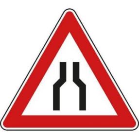 Schild Verengte Fahrbahn