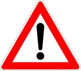 Schild Gefahrenstelle