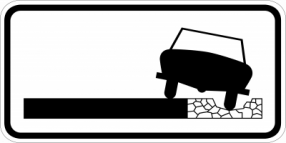 Zusatzschild Seitenstreifen nicht befahrbar