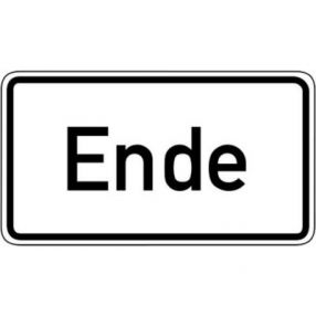 Zusatzzeichen "Ende"