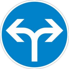 Schild Fahrtrichtung rechts-links