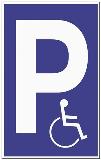 Schild "Parken Rollstuhlfahrer" 420x420mm