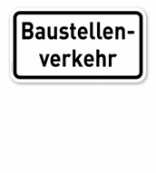 Schild Baustellenverkehr