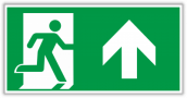 Schild Rettungsweg, Pfeil n. oben