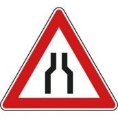 Schild Verengte Fahrbahn