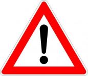 Schild Gefahrenstelle