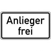 Schild Anlieger frei