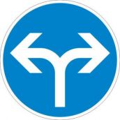 Schild Fahrtrichtung rechts-links