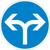 Schild Fahrtrichtung rechts-links