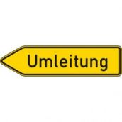 Umleitungswegweiser links