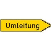 Umleitungswegweiser rechts