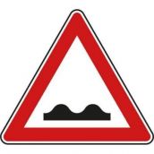 Schild Unebene Fahrbahn