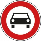 Schild Verbot für Krafthahrzeuge