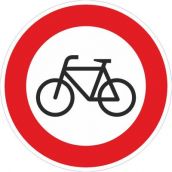 Schild Verbot für Radfahrer