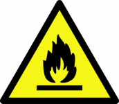 Sicherheitskennzeichen "Warnung vor feuergef. Stoffen"