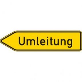 Umleitungswegweiser links