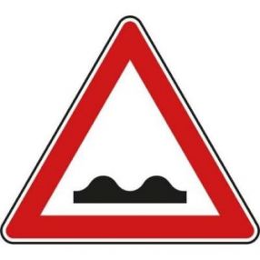 Schild Unebene Fahrbahn