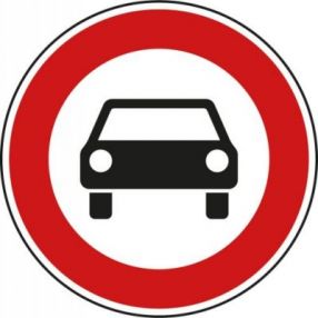 Schild Verbot für Krafthahrzeuge