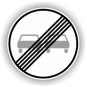 Schild Ende des Überholverbot