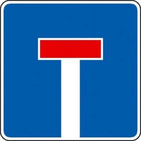 Schild "Sackgasse"